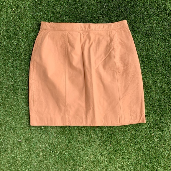 Vintage Leather & Fur Company peach and teal mini leather skirt bundle - Picture 5 of 8